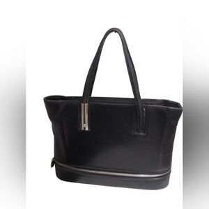 Authentic Mont Blanc Black Leather Hand Bag